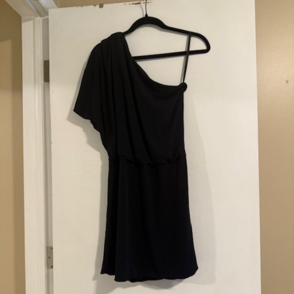 White House  Black Market Off Shoulder Black Cocktail Dress